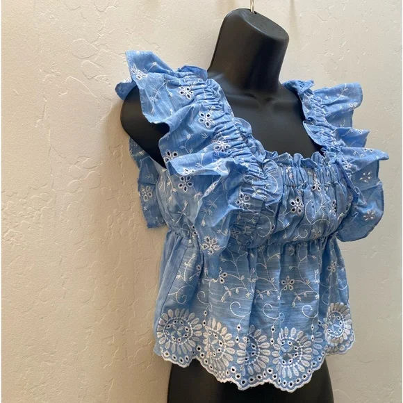 Zara Embroidery Top Size XS - Picture 3 of 10